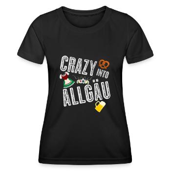Allgäu Holiday Dirndl Beer Alps Allgäuer - T-shirt sport Femme - noir - Devant - AI Model Female 172 light (172cm)