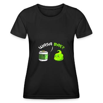 Wasa Bae Wasabi Japanese Food Happy Sushi - Frauen Funktions-T-Shirt - Schwarz - Vorne - AI Model Female 172 light (172cm)