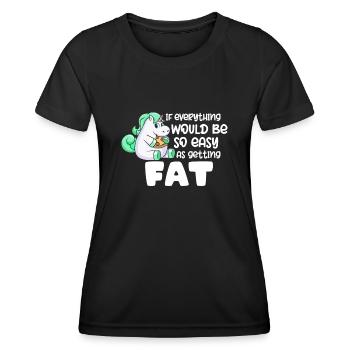 Si tout était aussi simple que de grossir - T-shirt sport Femme - noir - Devant - AI Model Female 172 light (172cm)