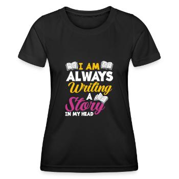 Author Author Funny Author Gift - Women's Functional T-Shirt - black - Front - AI Model Female 172 light (172cm)