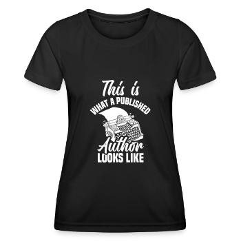 Author Author Funny Author Gift - Women's Functional T-Shirt - black - Front - AI Model Female 172 light (172cm)