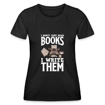 Author Author Funny Author Gift - Women's Functional T-Shirt - black - Front - AI Model Female 172 light (172cm)