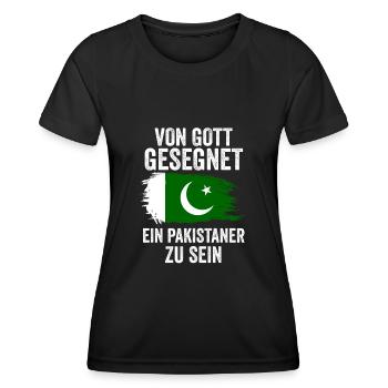 Pakistan Pakistaner Pakistanisches - Frauen Funktions-T-Shirt - Schwarz - Vorne - AI Model Female 172 light (172cm)