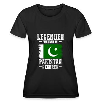 Pakistan Pakistaner Pakistanisches - Frauen Funktions-T-Shirt - Schwarz - Vorne - AI Model Female 172 light (172cm)