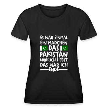 Pakistan Pakistaner Pakistanisches - Frauen Funktions-T-Shirt - Schwarz - Vorne - AI Model Female 172 light (172cm)