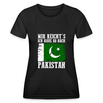 Pakistan Pakistaner Pakistanisches - Frauen Funktions-T-Shirt - Schwarz - Vorne - AI Model Female 172 light (172cm)