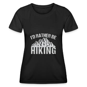 Id Rather Be Hiking - T-shirt sport Femme - noir - Devant - AI Model Female 172 light (172cm)