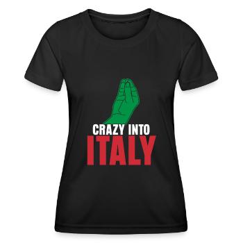 Italie Sardaigne Sicile Corse - T-shirt sport Femme - noir - Devant - AI Model Female 172 light (172cm)