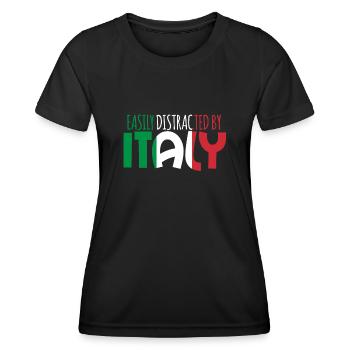 Italie Sardaigne Corse Sicile - T-shirt sport Femme - noir - Devant - AI Model Female 172 light (172cm)