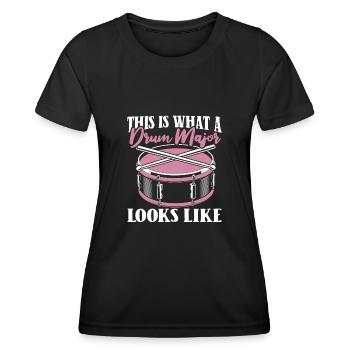 Spielmannszug Fanfarenzug Trommeln Trommler - Frauen Funktions-T-Shirt - Schwarz - Vorne - AI Model Female 172 light (172cm)