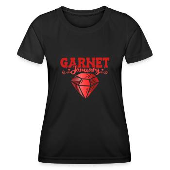 Pierres précieuses - T-shirt sport Femme - noir - Devant - AI Model Female 172 light (172cm)