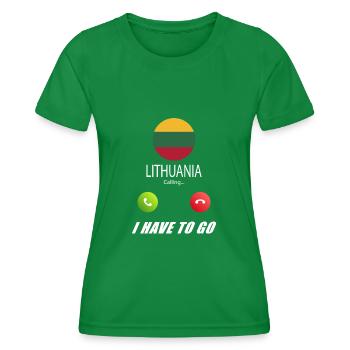 Lithuania calls on Lusiger flags - Women's Functional T-Shirt - kelly green - Front - AI Model Female 172 dark (172cm)