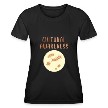 Cultural Awareness - Microbiology - Frauen Funktions-T-Shirt - Schwarz - Vorne - AI Model Female 172 light (172cm)