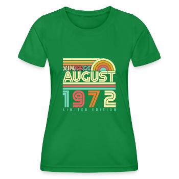 50th anniversary August 1972 - Women's Functional T-Shirt - kelly green - Front - AI Model Female 172 dark (172cm)