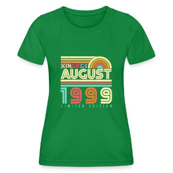 Geboren Im August 1999 - Frauen Funktions-T-Shirt - Kelly Green - Vorne - AI Model Female 172 dark (172cm)