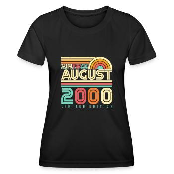 Geboren Im August 2000 - Frauen Funktions-T-Shirt - Schwarz - Vorne - AI Model Female 172 light (172cm)