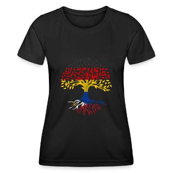 Roots Tree Allemagne Philippines - T-shirt sport Femme - noir - Devant - AI Model Female 172 light (172cm)