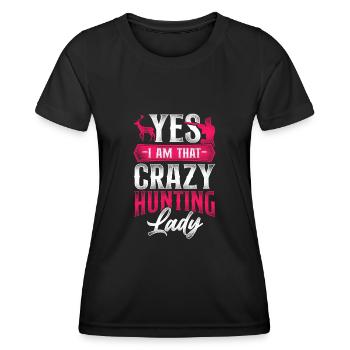 Buck Deer Chasse Hunter Girl - T-shirt sport Femme - noir - Devant - AI Model Female 172 light (172cm)