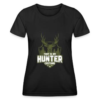 Chasseur de cerfs Buck Halloween - T-shirt sport Femme - noir - Devant - AI Model Female 172 light (172cm)