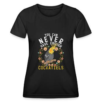 Pet Bird Lover Gift Cockatiel - Women's Functional T-Shirt - black - Front - AI Model Female 172 light (172cm)