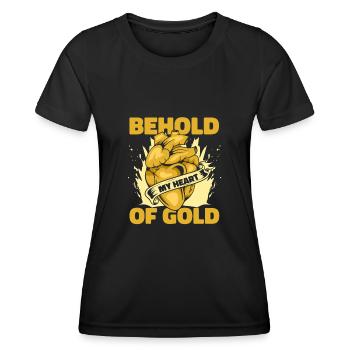 Mines d’or - T-shirt sport Femme - noir - Devant - AI Model Female 172 light (172cm)