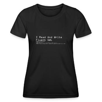 Programmierer Coder Software Entwickler - Frauen Funktions-T-Shirt - Schwarz - Vorne - AI Model Female 172 light (172cm)