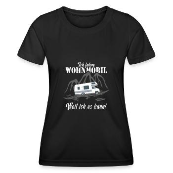 Ich fahre Wohnmobil - Frauen Funktions-T-Shirt - Schwarz - Vorne - AI Model Female 172 light (172cm)