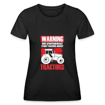 Tractor Driving Tractor Farmer Gift - Women's Functional T-Shirt - black - Front - AI Model Female 172 light (172cm)