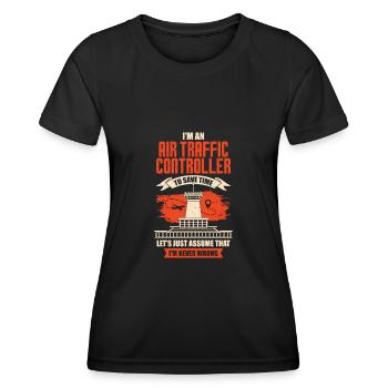 Funny Air Traffic Controller Job Air Traffic Controller Gift - Women's Functional T-Shirt - black - Front - AI Model Female 172 light (172cm)