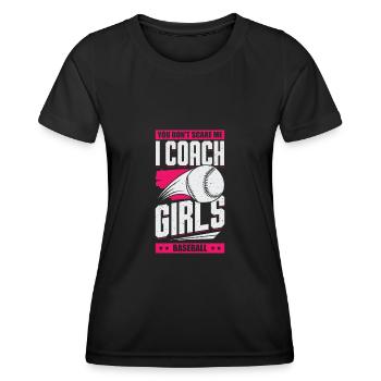 Cadeau d’entraîneur de baseball féminin - T-shirt sport Femme - noir - Devant - AI Model Female 172 light (172cm)