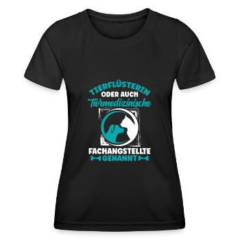 Tierflüsterin oder Tierarzthelferin TFA Veterinär - Frauen Funktions-T-Shirt - Schwarz - Vorne - AI Model Female 172 light (172cm)