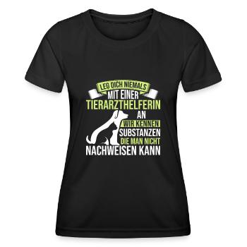 Leg dich niemals an TFA Veterinär - Frauen Funktions-T-Shirt - Schwarz - Vorne - AI Model Female 172 light (172cm)