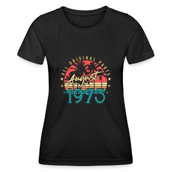 August 1973 All Original - Women's Functional T-Shirt - black - Front - AI Model Female 172 light (172cm)