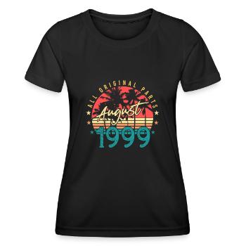 Geburtsmonat August 1999 - Frauen Funktions-T-Shirt - Schwarz - Vorne - AI Model Female 172 light (172cm)