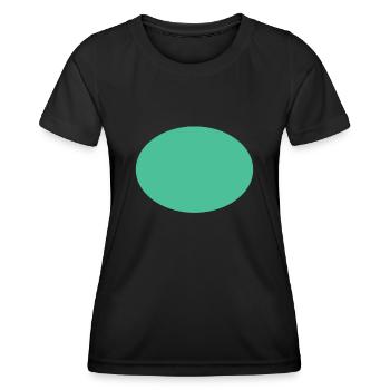 Ovale vert Conception simple - T-shirt sport Femme - noir - Devant - AI Model Female 172 light (172cm)