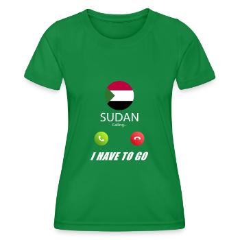 Le Soudan appelle les drapeaux lusiger - T-shirt sport Femme - vert - Devant - AI Model Female 172 dark (172cm)