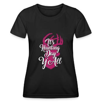 Buck Deer Chasse Hunter Girl - T-shirt sport Femme - noir - Devant - AI Model Female 172 light (172cm)