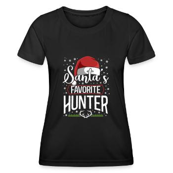 Chasseur de cerfs de Buck Noël - T-shirt sport Femme - noir - Devant - AI Model Female 172 light (172cm)