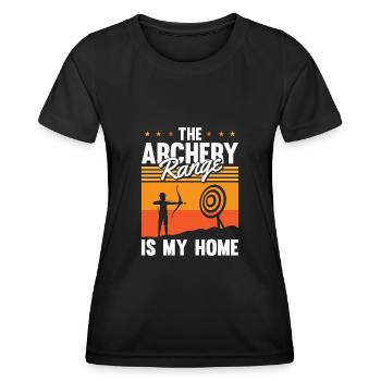 Tir à l’arc Flèche Tir à l’arc Tir à l’arc - T-shirt sport Femme - noir - Devant - AI Model Female 172 light (172cm)