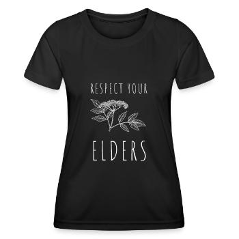 Elderberry Syrup Drink Flu Sambucus Homeopath - Women's Functional T-Shirt - black - Front - AI Model Female 172 light (172cm)