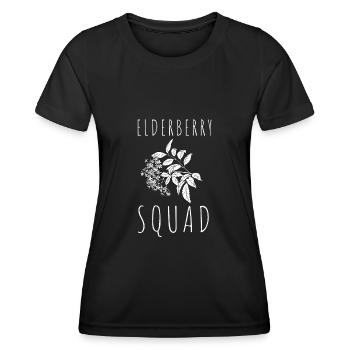 Elderberry Syrup Drink Flu Sambucus Homeopath - Women's Functional T-Shirt - black - Front - AI Model Female 172 light (172cm)