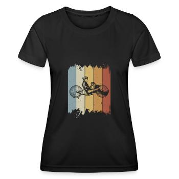 Vintage Handbike Handfahrrad - Frauen Funktions-T-Shirt - Schwarz - Vorne - AI Model Female 172 light (172cm)