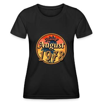 Baujahr 1978 Im August - Frauen Funktions-T-Shirt - Schwarz - Vorne - AI Model Female 172 light (172cm)