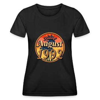 A l’âge de 30 août 1992 - T-shirt sport Femme - noir - Devant - AI Model Female 172 light (172cm)
