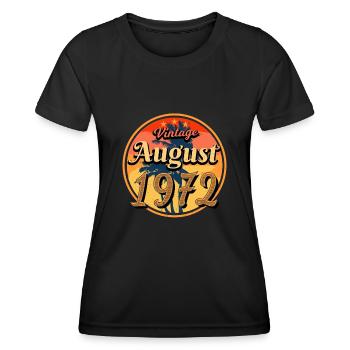 50. Jahrestag August 1972 - Frauen Funktions-T-Shirt - Schwarz - Vorne - AI Model Female 172 light (172cm)