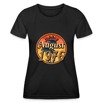Baujahr 1976 Im August - Frauen Funktions-T-Shirt - Schwarz - Vorne - AI Model Female 172 light (172cm)