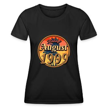 Geburtsmonat August 1999 - Frauen Funktions-T-Shirt - Schwarz - Vorne - AI Model Female 172 light (172cm)