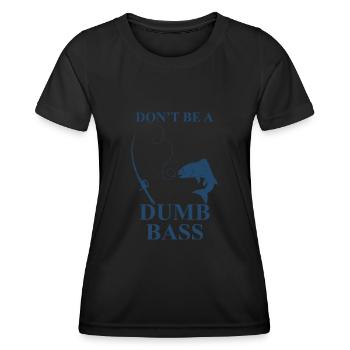 Dummes Angeln - Frauen Funktions-T-Shirt - Schwarz - Vorne - AI Model Female 172 light (172cm)