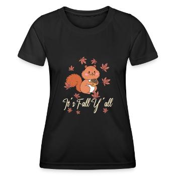 Chers écureuils Thanksgiving Automne Vous tous - T-shirt sport Femme - noir - Devant - AI Model Female 172 light (172cm)