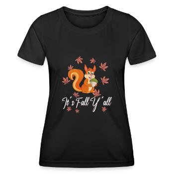 Chers écureuils Thanksgiving Automne Vous tous - T-shirt sport Femme - noir - Devant - AI Model Female 172 light (172cm)